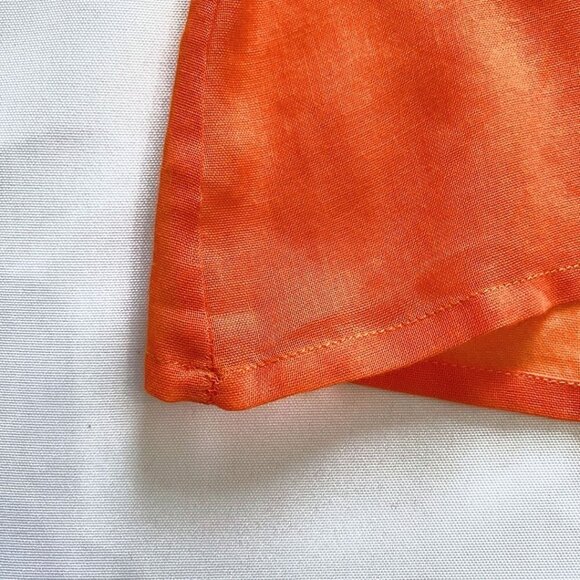 FRANCK OLIVIER PARIS ORANGE SHEER BUTTON DOWN SHIRT - 4 - Picture 8 of 8